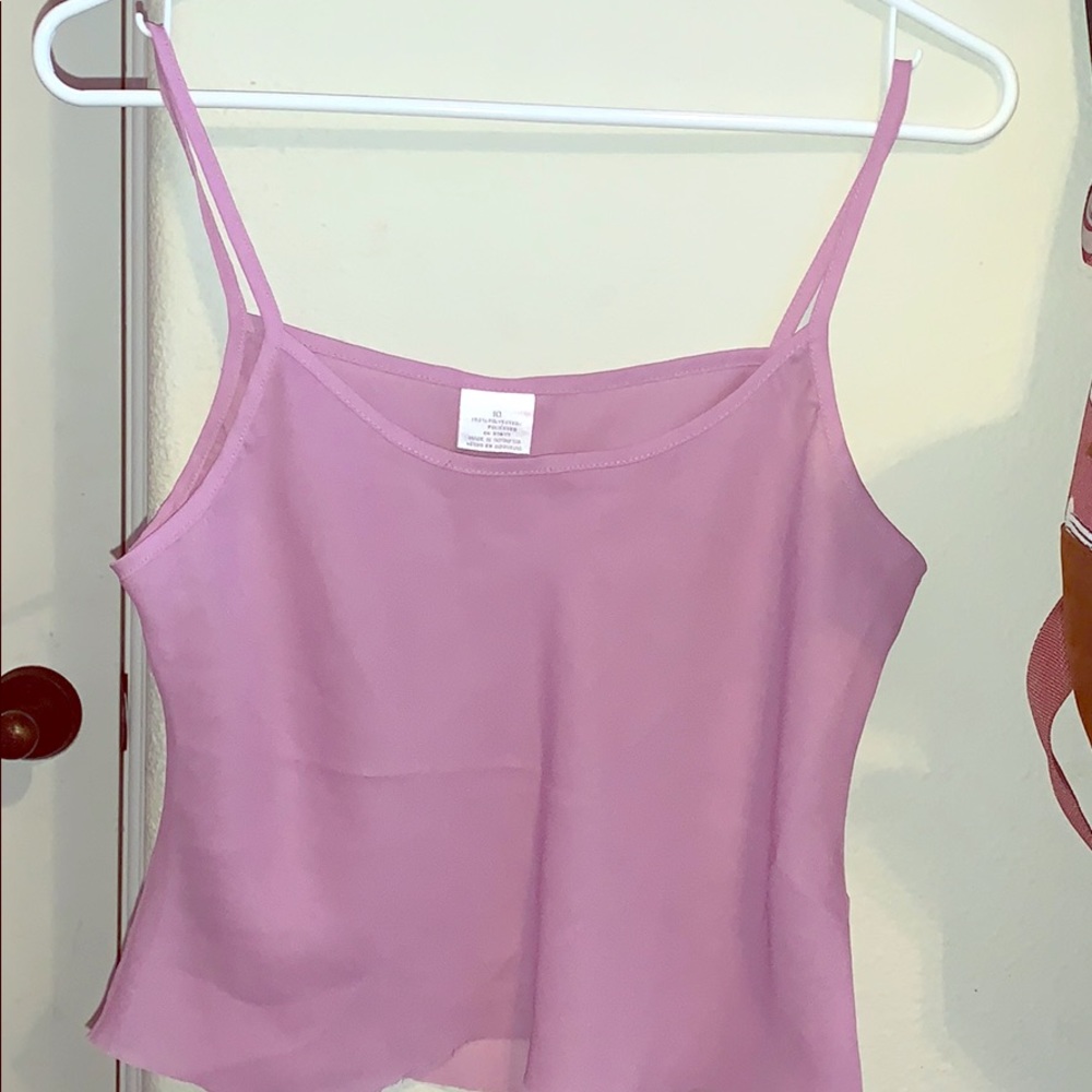 purple tank top
